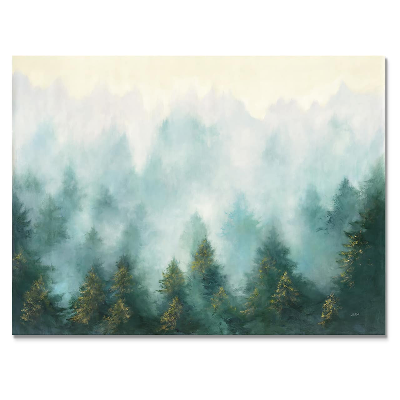 Designart - Misty Forest - Cottage Canvas Wall Art